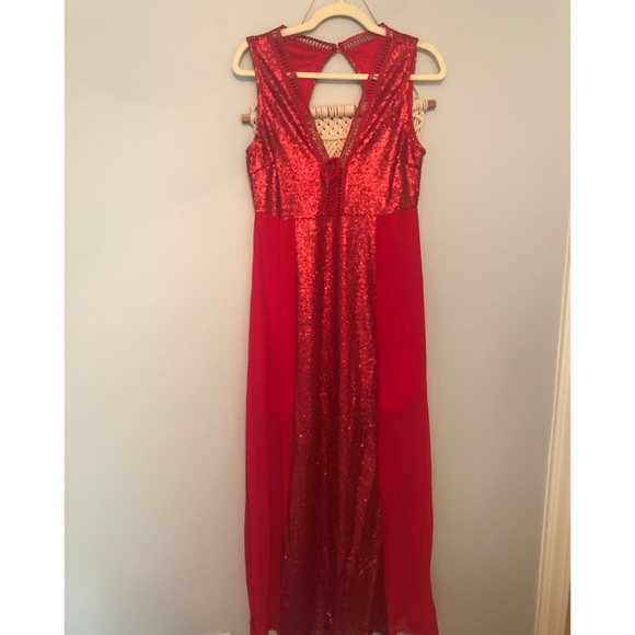 Red Sequin Sparkle Maxi Dress ❤️❤️❤️ - Picture 3 of 3